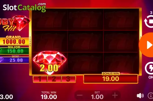 Οθόνη9. Ruby Hit: Hold and Win Κουλοχέρης
