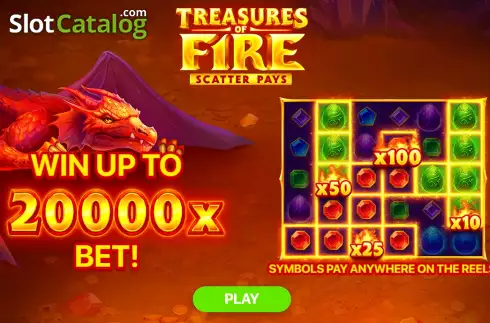 Οθόνη2. Treasures of Fire: Scatter Pays Κουλοχέρης