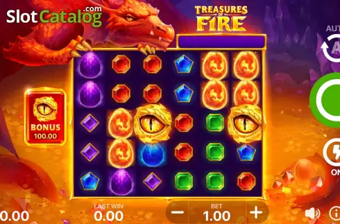 Οθόνη3. Treasures of Fire: Scatter Pays Κουλοχέρης