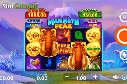 Οθόνη3. Mammoth Peak: Hold and Win Κουλοχέρης