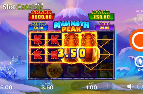 Οθόνη4. Mammoth Peak: Hold and Win Κουλοχέρης