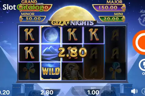 Οθόνη5. Giza Nights: Hold and Win Κουλοχέρης 
