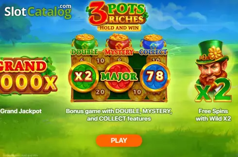 Οθόνη2. 3 Pots Riches: Hold and Win Κουλοχέρης