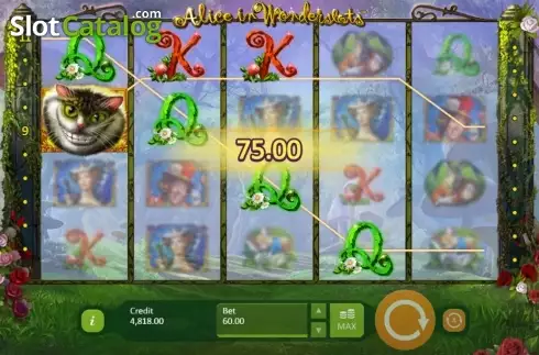 Οθόνη 3. Alice in Wonderslots Κουλοχέρης