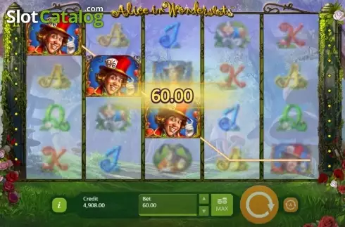 Οθόνη 4. Alice in Wonderslots Κουλοχέρης