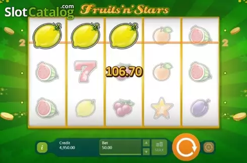 Οθόνη 4. Fruits and Stars (Playson) Κουλοχέρης