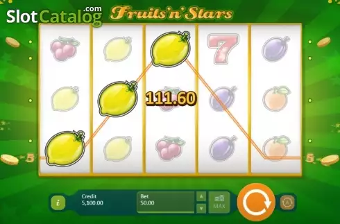 Οθόνη 5. Fruits and Stars (Playson) Κουλοχέρης