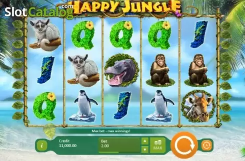 Οθόνη 1. Happy Jungle Κουλοχέρης