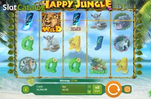 Οθόνη 2. Happy Jungle Κουλοχέρης