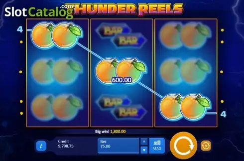 Οθόνη 5. Thunder Reels Κουλοχέρης