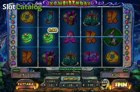 Οθόνη 3. Zombirthday Κουλοχέρης