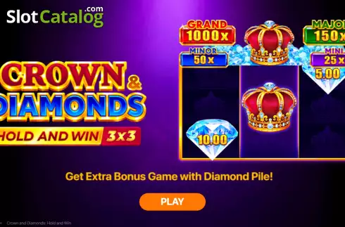 Οθόνη2. Crown and Diamonds: Hold and Win Κουλοχέρης