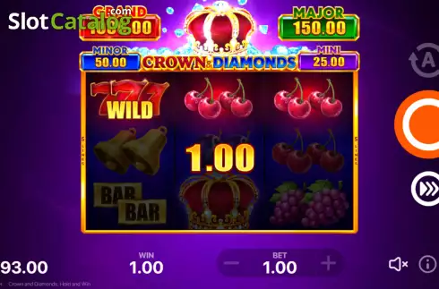 Οθόνη4. Crown and Diamonds: Hold and Win Κουλοχέρης