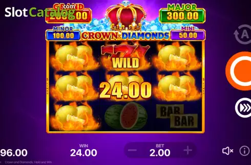 Οθόνη7. Crown and Diamonds: Hold and Win Κουλοχέρης