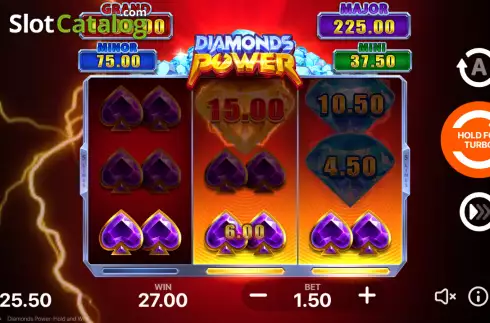 Οθόνη4. Diamonds Power: Hold and Win Κουλοχέρης