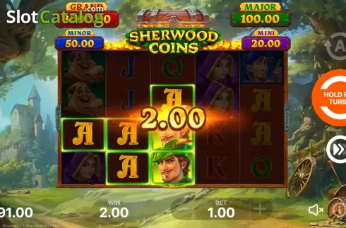 Οθόνη3. Sherwood Coins: Hold and Win Κουλοχέρης 