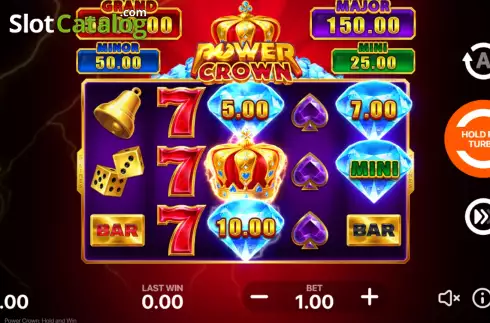 Οθόνη2. Power Crown: Hold and Win Κουλοχέρης