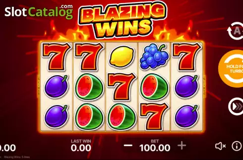 Οθόνη2. Blazing Wins Κουλοχέρης