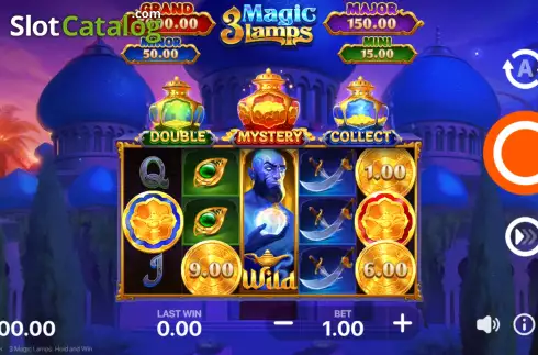 Οθόνη2. 3 Magic Lamps: Hold and Win Κουλοχέρης