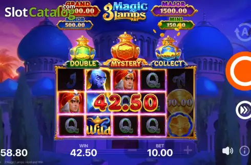 Οθόνη6. 3 Magic Lamps: Hold and Win Κουλοχέρης