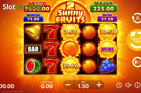 Οθόνη2. Sunny Fruits 2: Hold and Win Κουλοχέρης