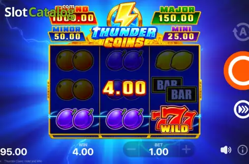 Οθόνη3. Thunder Coins (Playson) Κουλοχέρης