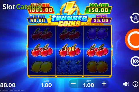 Οθόνη4. Thunder Coins (Playson) Κουλοχέρης