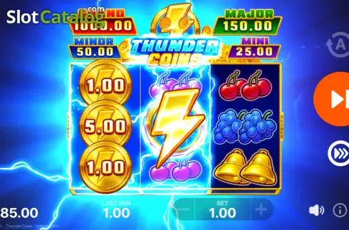 Οθόνη6. Thunder Coins (Playson) Κουλοχέρης