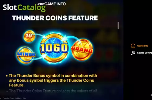 Οθόνη7. Thunder Coins (Playson) Κουλοχέρης