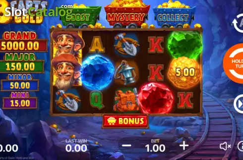 Οθόνη3. 3 Carts of Gold: Hold and Win Κουλοχέρης