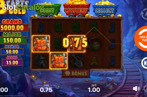 Οθόνη4. 3 Carts of Gold: Hold and Win Κουλοχέρης