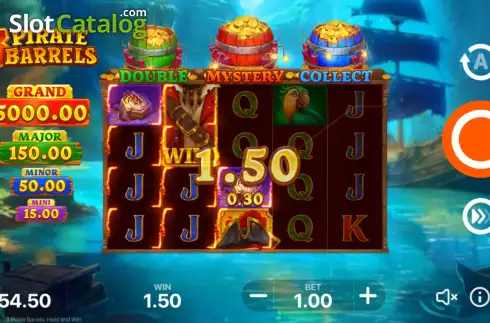 Οθόνη5. 3 Pirate Barrels Κουλοχέρης