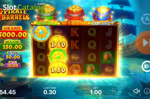 Οθόνη8. 3 Pirate Barrels Κουλοχέρης