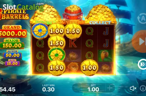 Οθόνη9. 3 Pirate Barrels Κουλοχέρης