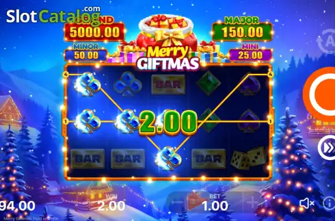 Οθόνη3. Merry Giftmas: Hold and Win Κουλοχέρης