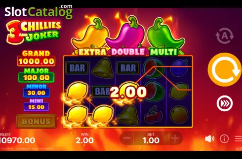 Οθόνη5. 3 Chillies and Joker: Hold and Win Κουλοχέρης 