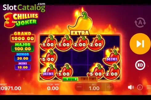 Οθόνη9. 3 Chillies and Joker: Hold and Win Κουλοχέρης 