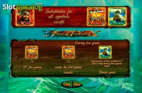 Πίνακας πληρωμών 2. Pirates Treasures Deluxe Κουλοχέρης