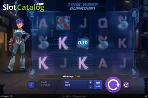 Οθόνη 2. Time Warp Guardian Κουλοχέρης