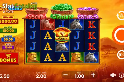 Οθόνη2. Lion Gems 3 Pots: Hold and Win Κουλοχέρης