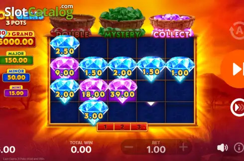 Οθόνη3. Lion Gems 3 Pots: Hold and Win Κουλοχέρης