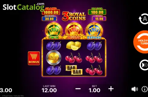 Οθόνη2. 3 Royal Coins: Hold and Win Κουλοχέρης