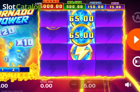 Οθόνη3. Tornado Power: Hold and Win Κουλοχέρης 