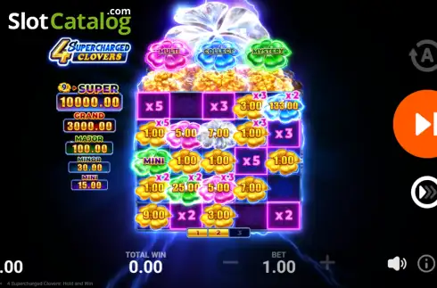 Οθόνη3. 4 Supercharged Clovers: Hold and Win Κουλοχέρης