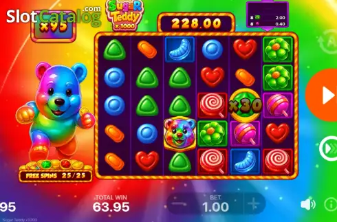 Οθόνη3. Sugar Teddy (Playson) Κουλοχέρης 