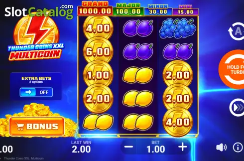 Οθόνη2. Thunder Coins XXL: Multicoin Κουλοχέρης 