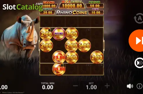 Οθόνη3. Rhino Coins: Hit the Bonus Κουλοχέρης