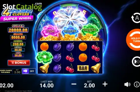 Οθόνη2. 4 Supercharged Clovers: Super Wheel Κουλοχέρης