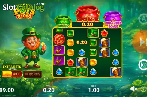 Οθόνη3. Lucky Pots x1000 Κουλοχέρης