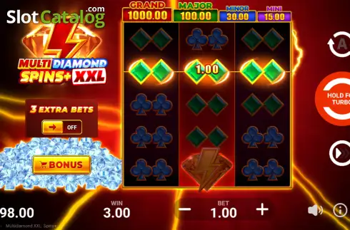 Οθόνη3. Multidiamond XXL: Spins+ Κουλοχέρης 